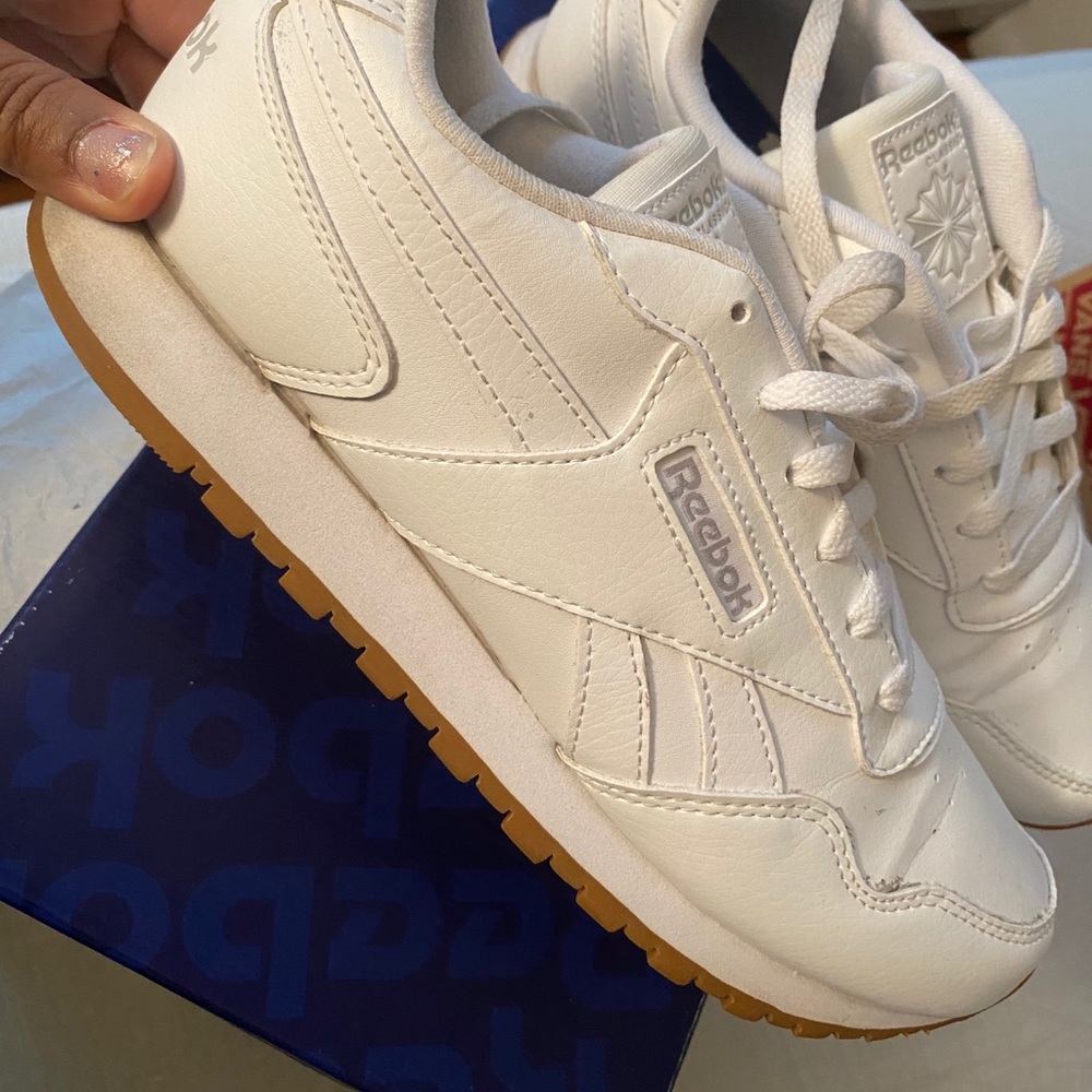White Reebok sneakers